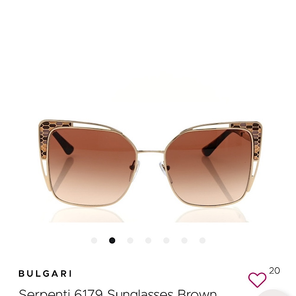 Bvlgari Serpenti 6179 Sunglasses Brown Gold Sunglasses